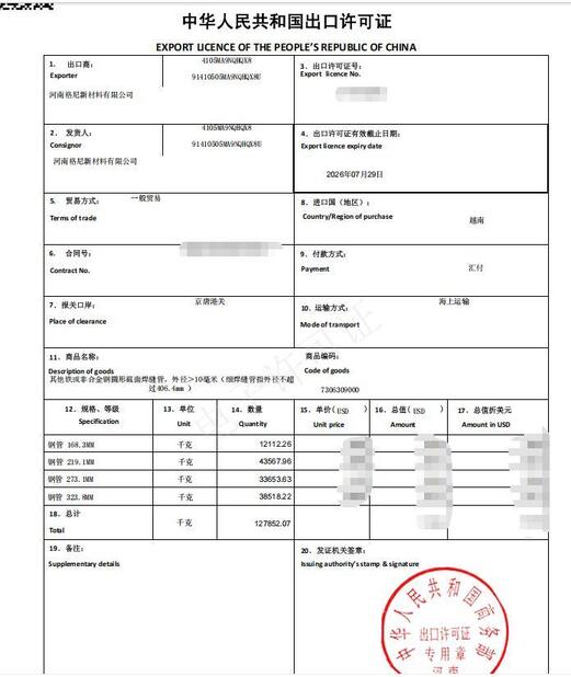 Κίνα Gnee Steel (tianjin) Co., Ltd Πιστοποιήσεις